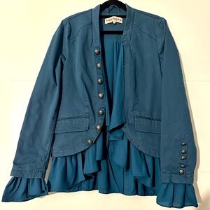 Free People Ruffles Romance Jacket Vintage Coat NWOT